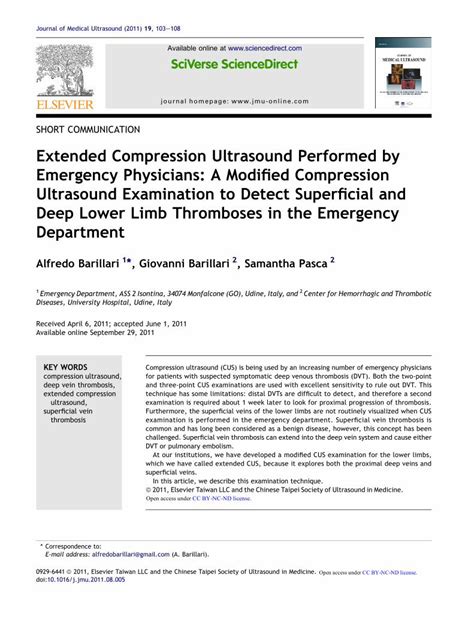 lsv compression test|Extended Compression Ultrasound Performed by Emergency Phy.